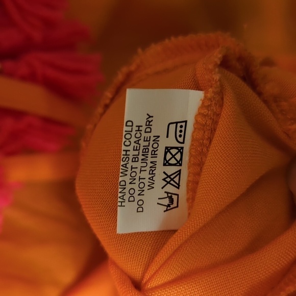 SUNDRESS Indiana Basic Dress Frill  Tassel Orange Oversized Ruffled Dress S - Picture 10 of 11